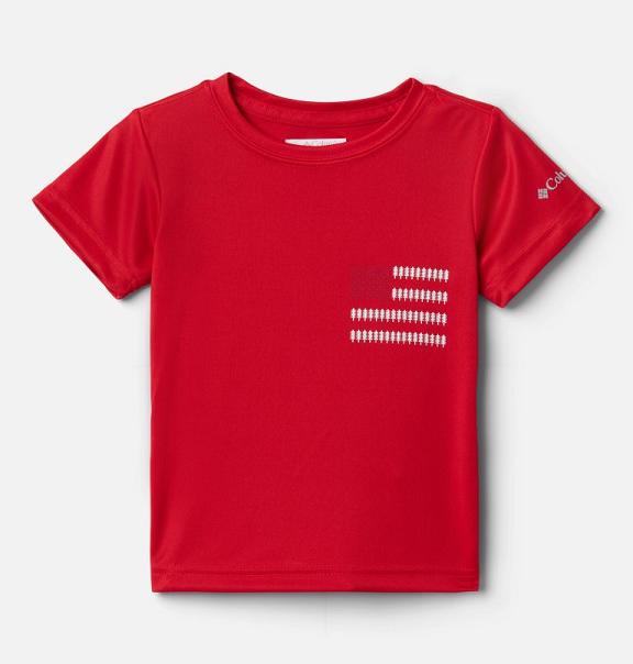 Columbia Grizzly Grove T-Shirt Boys Red USA (US814765)